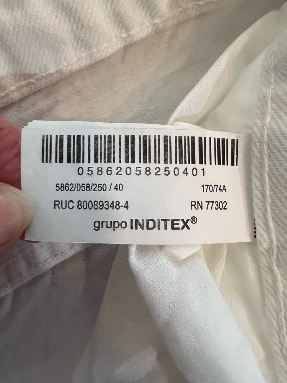 Zara White Crop Wide Leg Front Seam Jeans Size 8 - Picture 13 of 13
